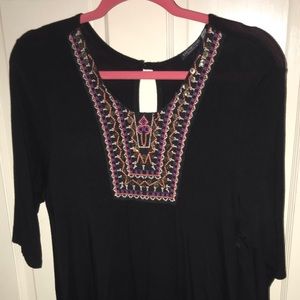 Embellished swing dress